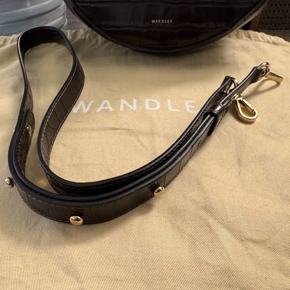 Wandler Hortensia Top Handle Bag Croc-embossed Brown Calfskin leather - Picture 6 of 11